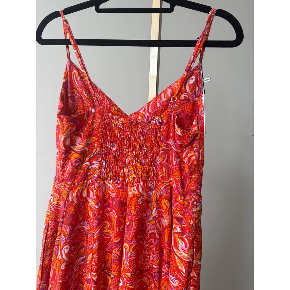 Jason Wu Red Linen Blend Floral Dress with Pockets Size XS NWT - Picture 7 of 16